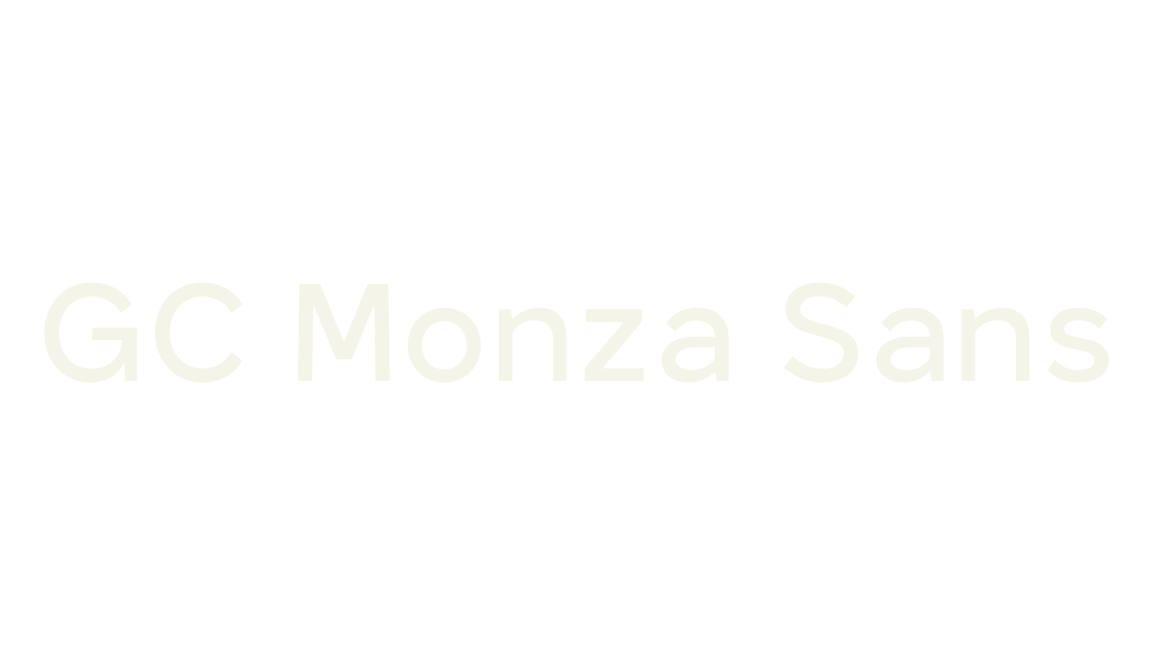 GC Monza Sans, digital font preview