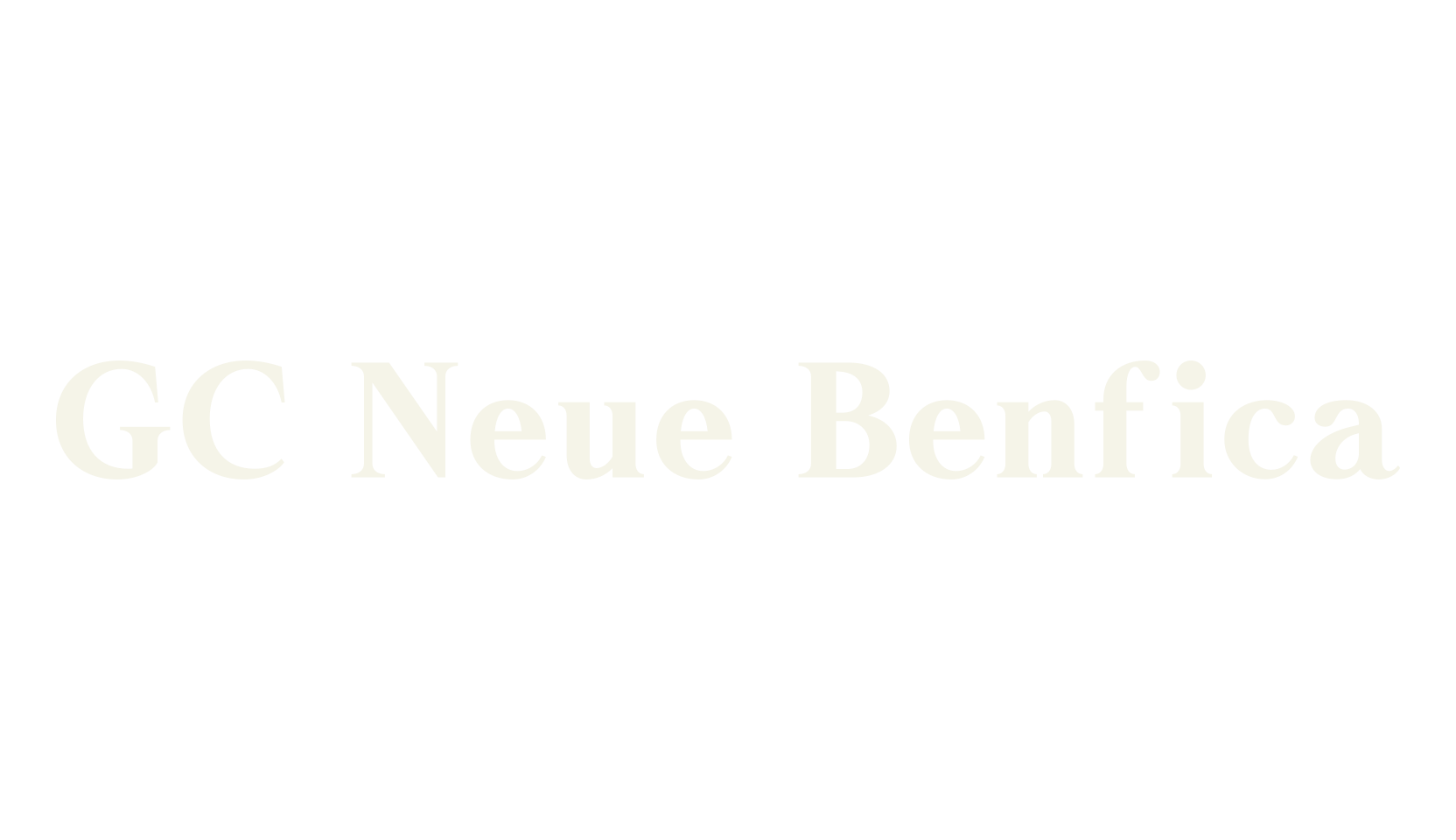 GC Neue Benfica, fancy font preview