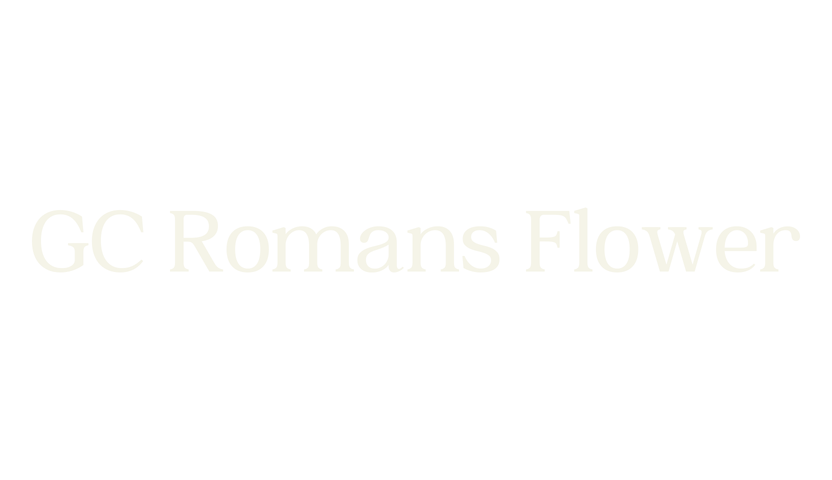 GC Romans Flower, italic font preview