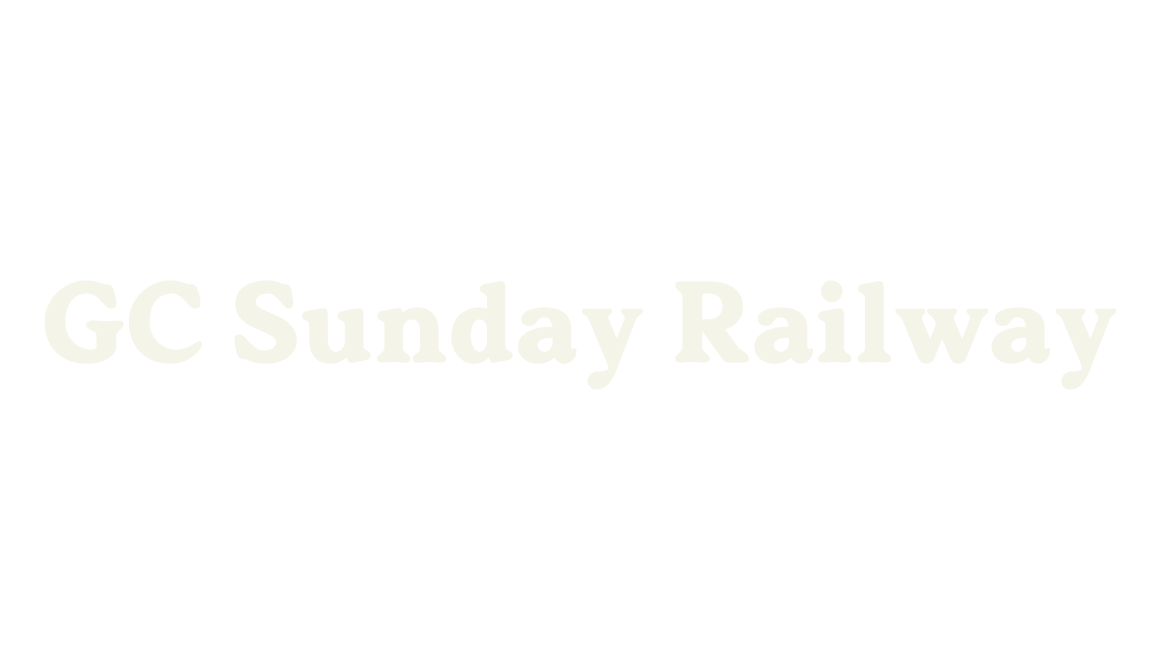 GC Sunday Railway, retro font preview