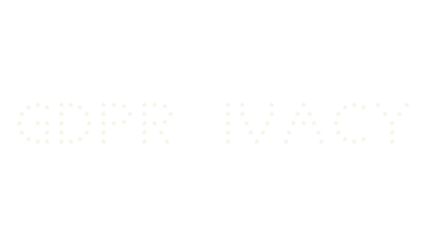 GDPR IVACY, stars font preview