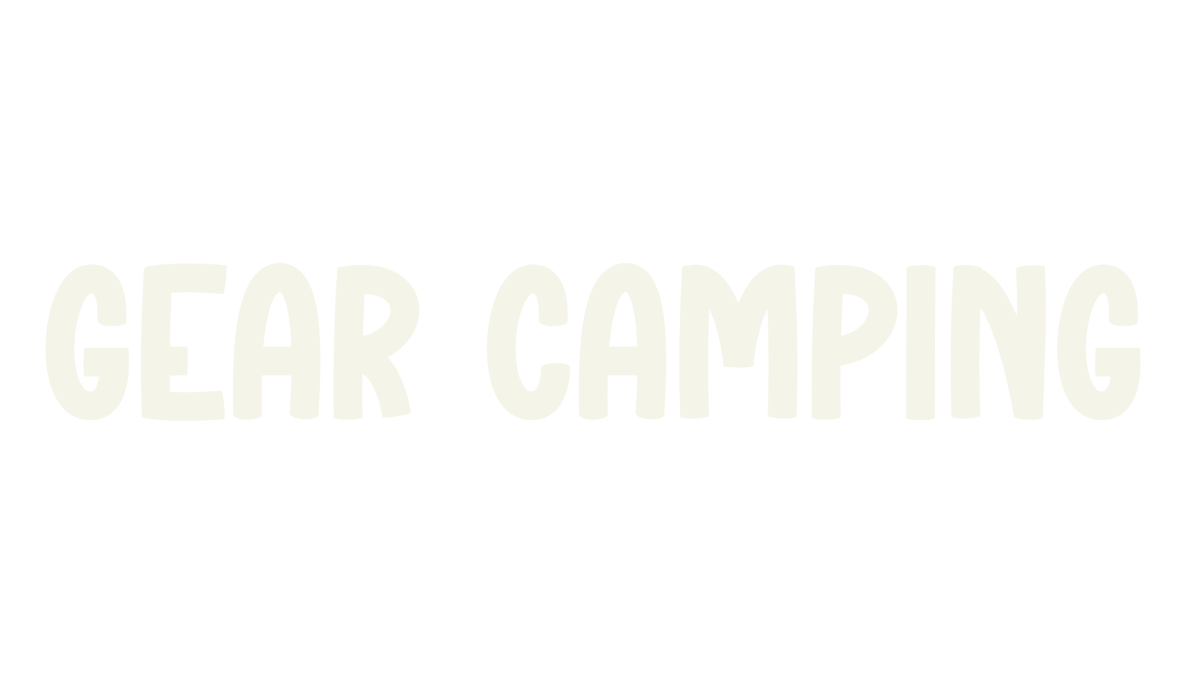 Gear Camping, script font preview