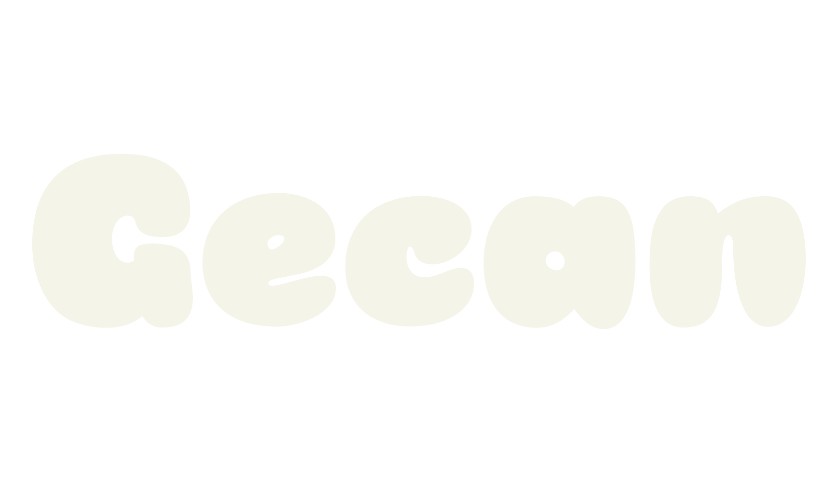 Gecan, bubble letters font preview