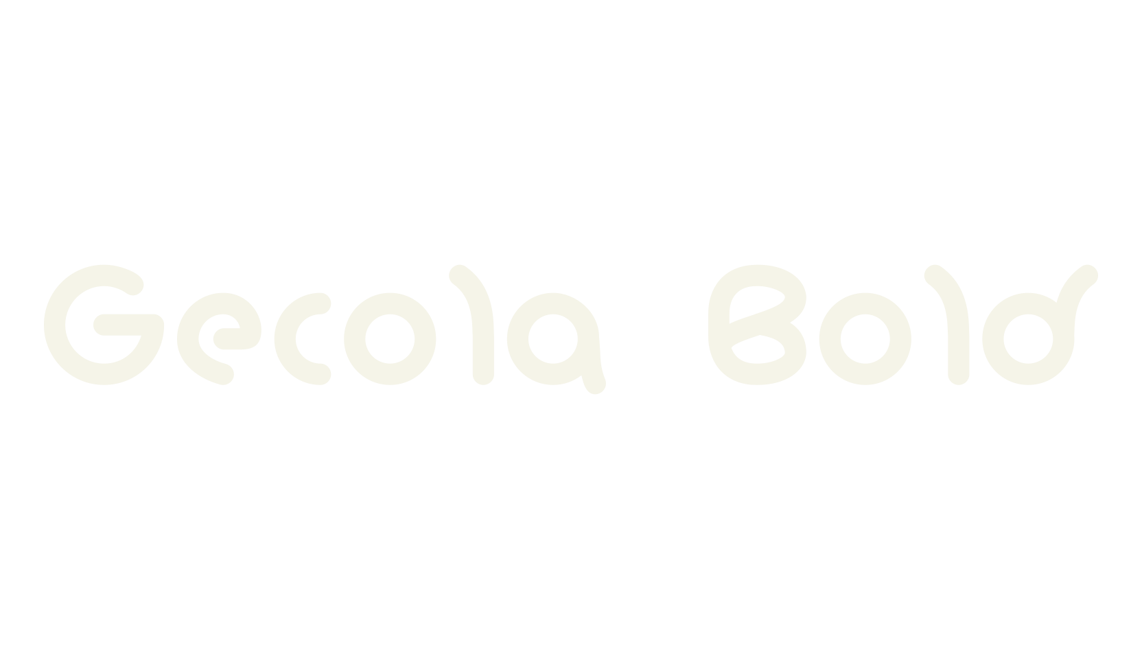 Gecola Bold, logo font preview