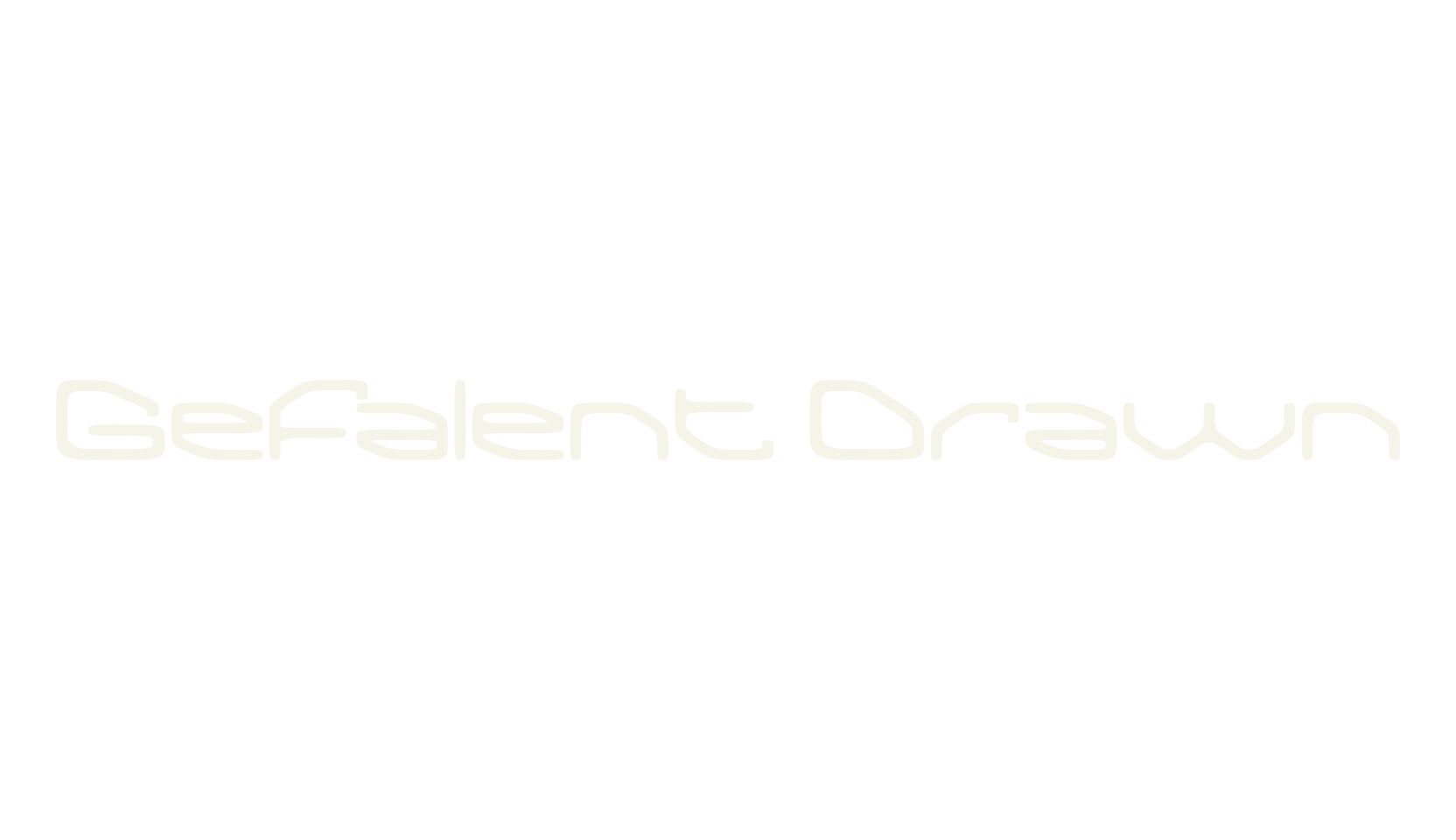 Gefalent Drawn, futuristic font preview