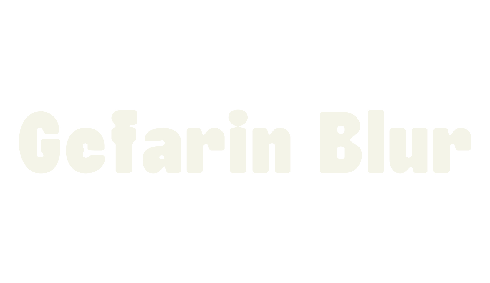 Gefarin Blur, funky font preview