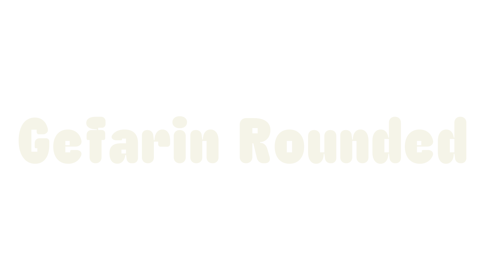 Gefarin Rounded, condensed font preview