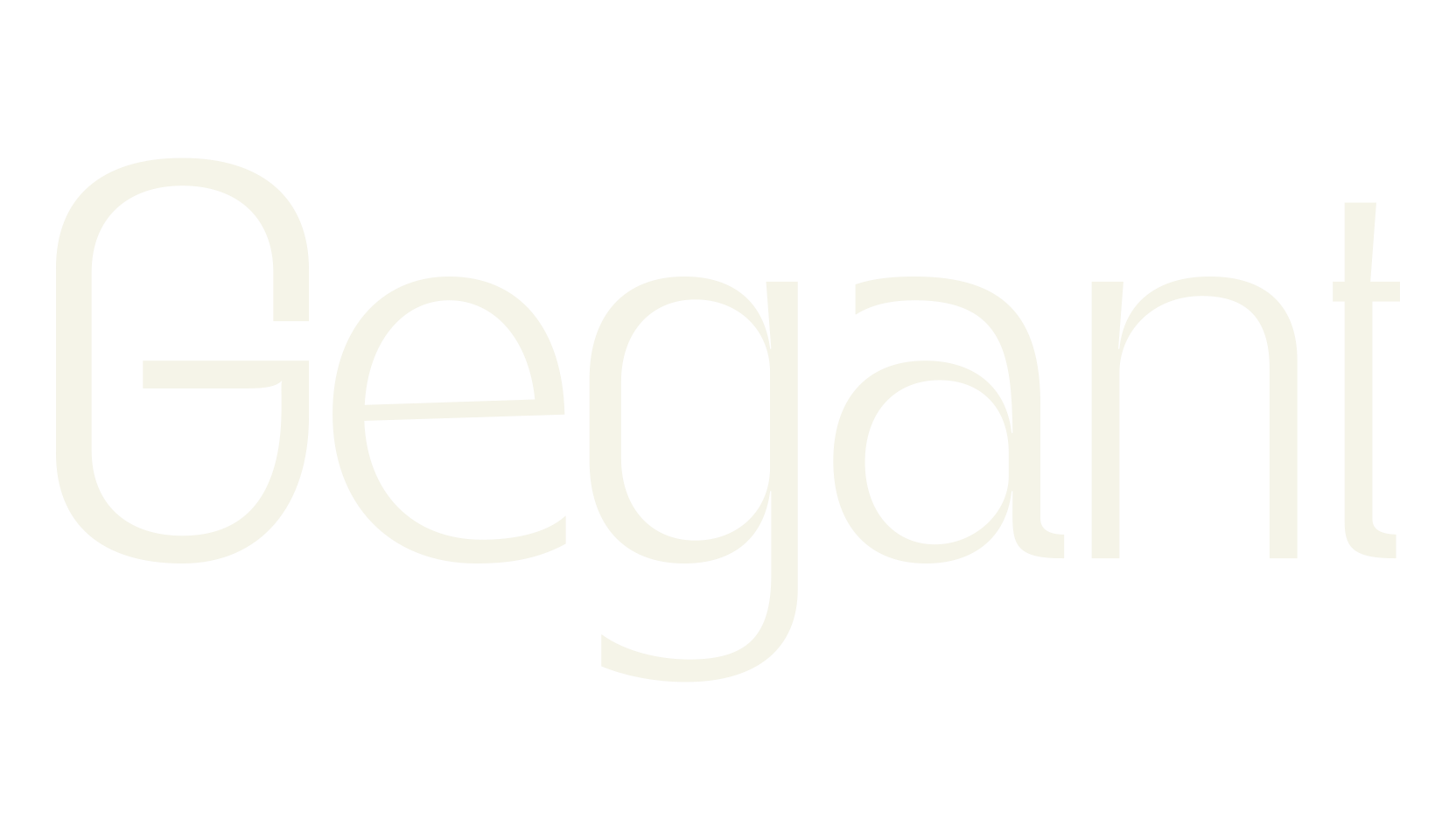 Gegant, poster font preview