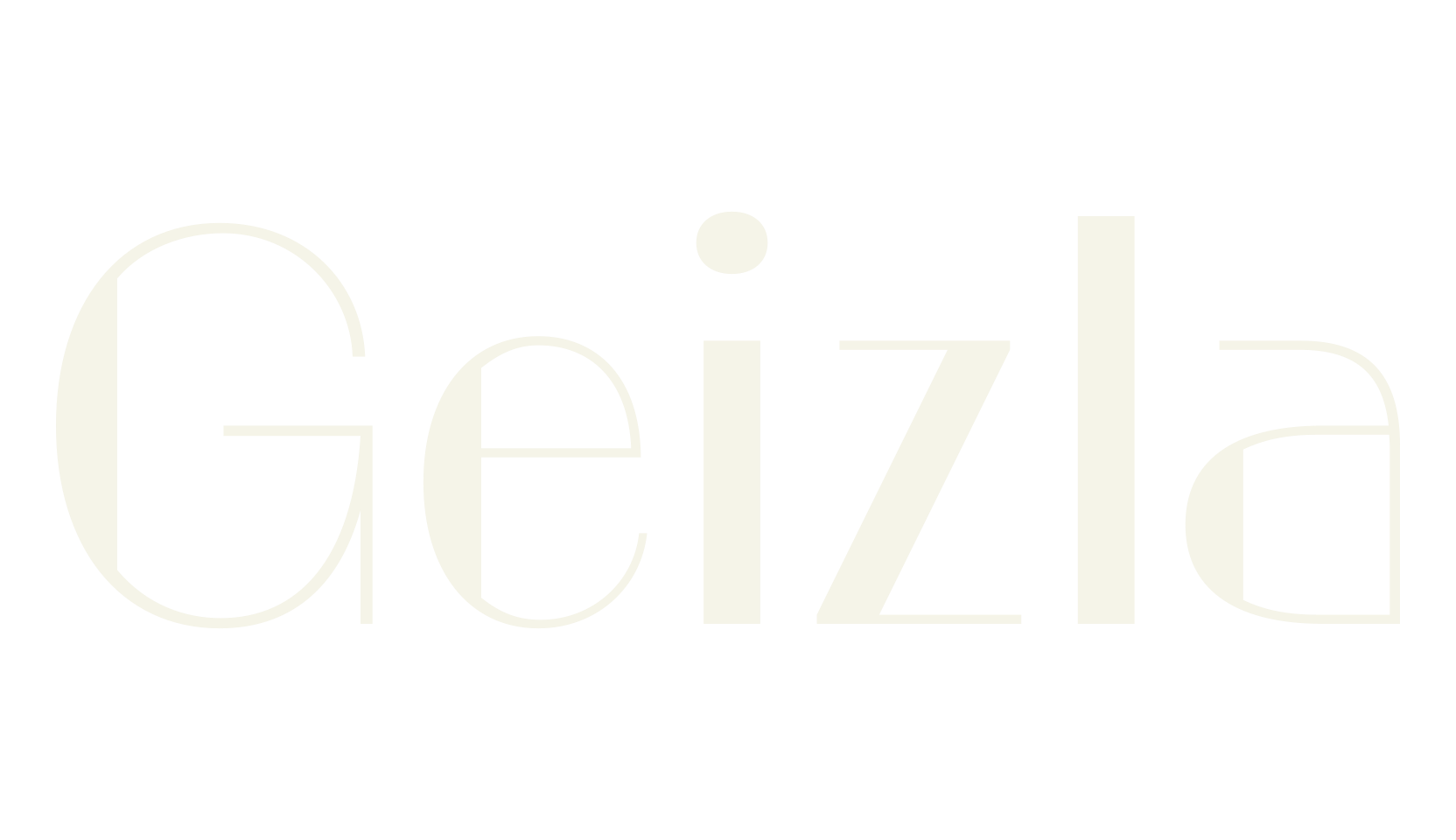 Geizla, logo font preview