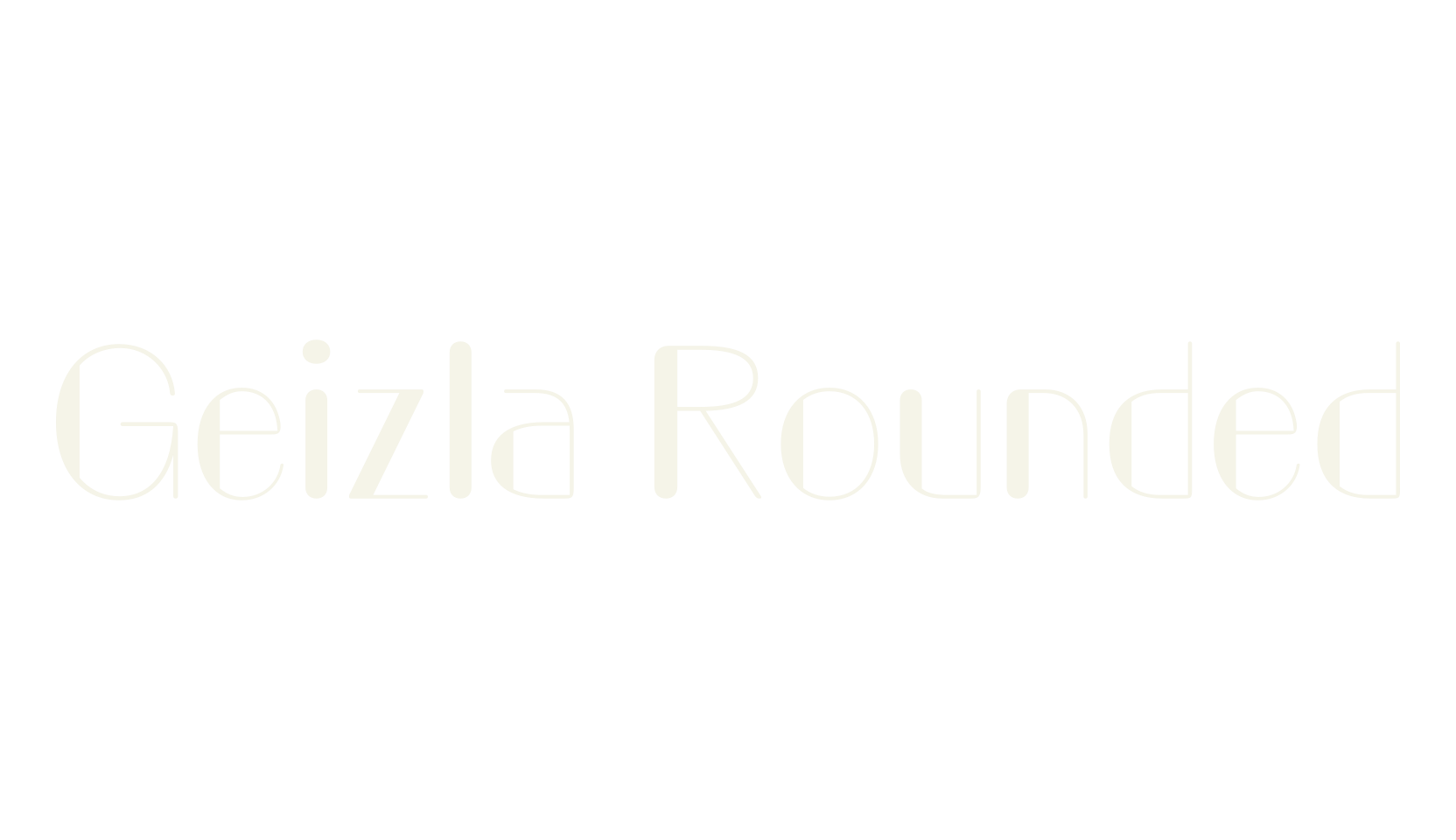 Geizla Rounded, minimalist font preview