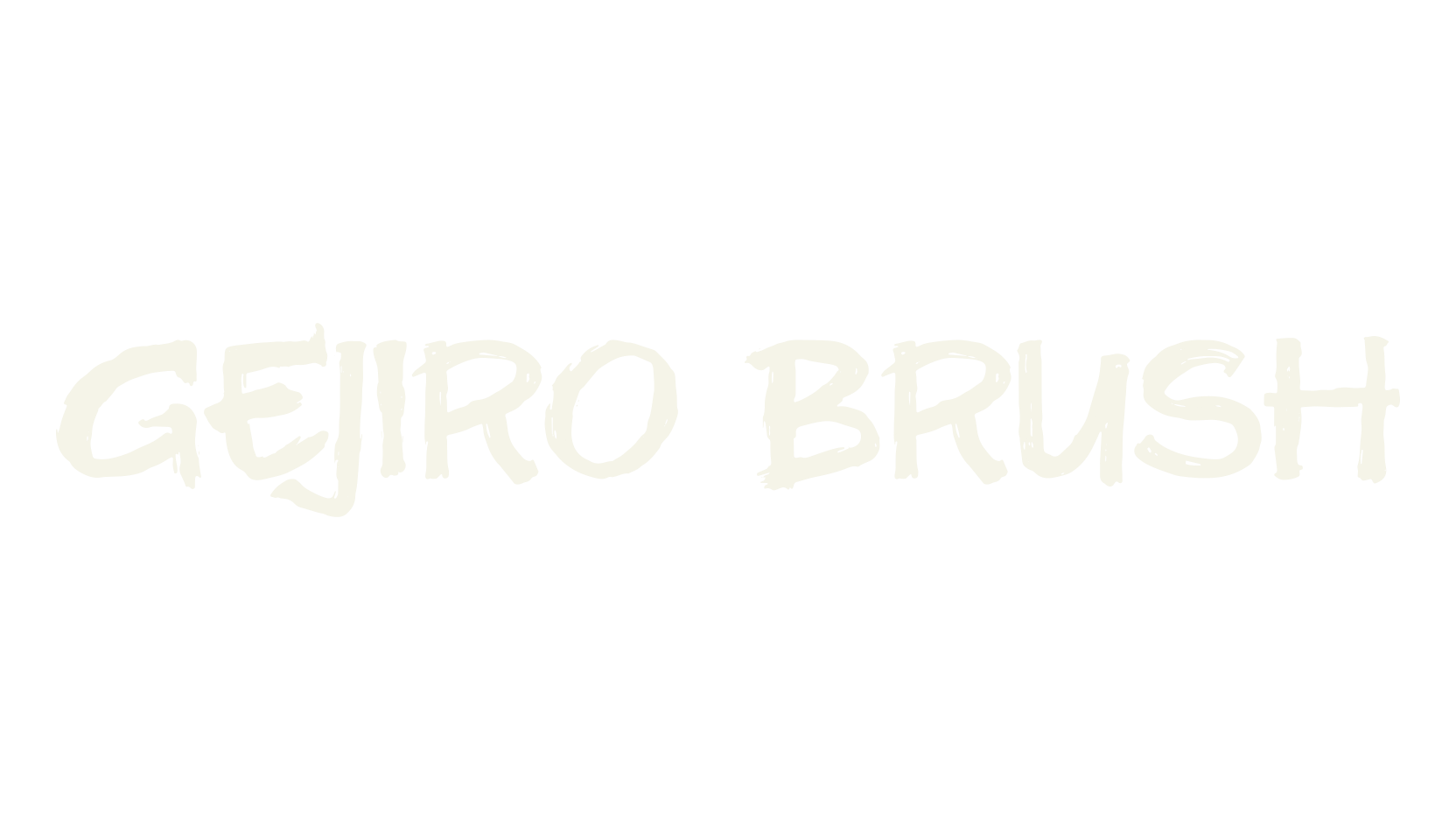 Gejiro Brush, brush font preview
