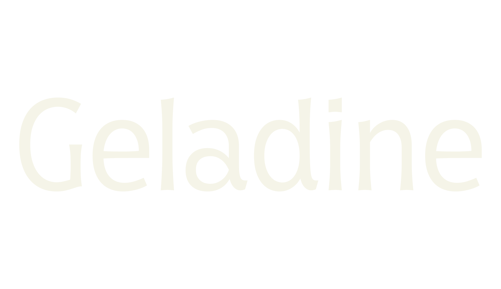 Geladine, sans font preview