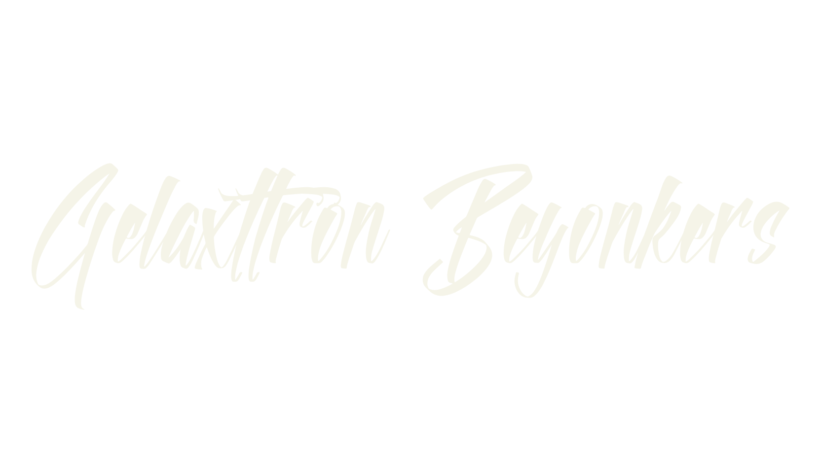 Gelaxttron Beyonkers, script font preview