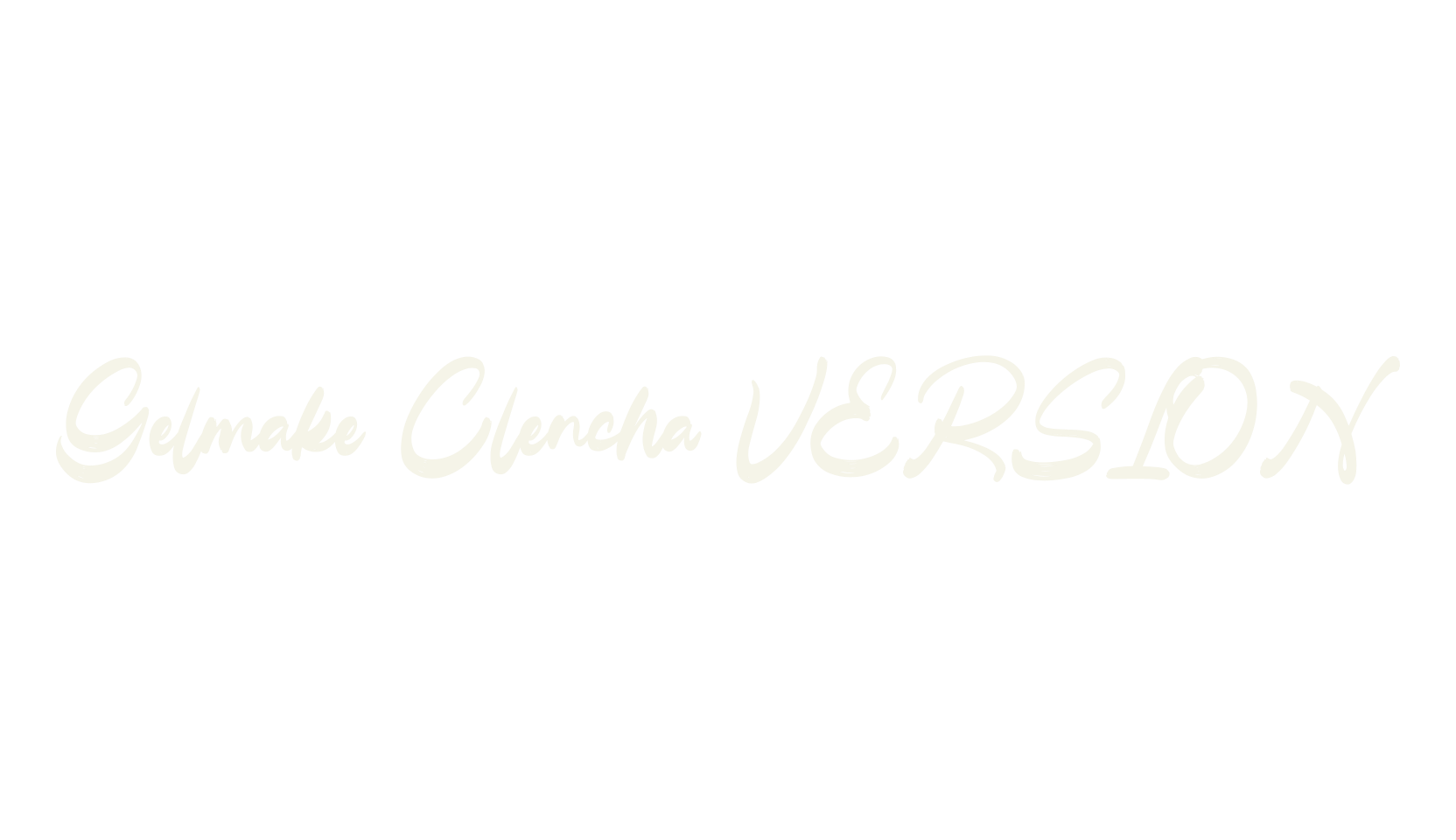 Gelmake Clencha VERSION, script font preview
