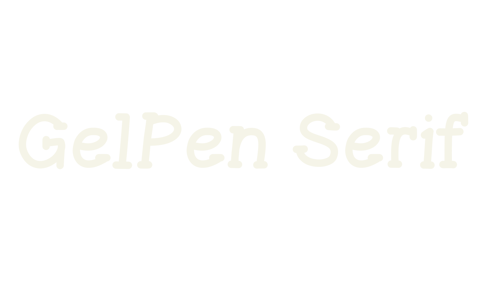 GelPen Serif, serif font preview