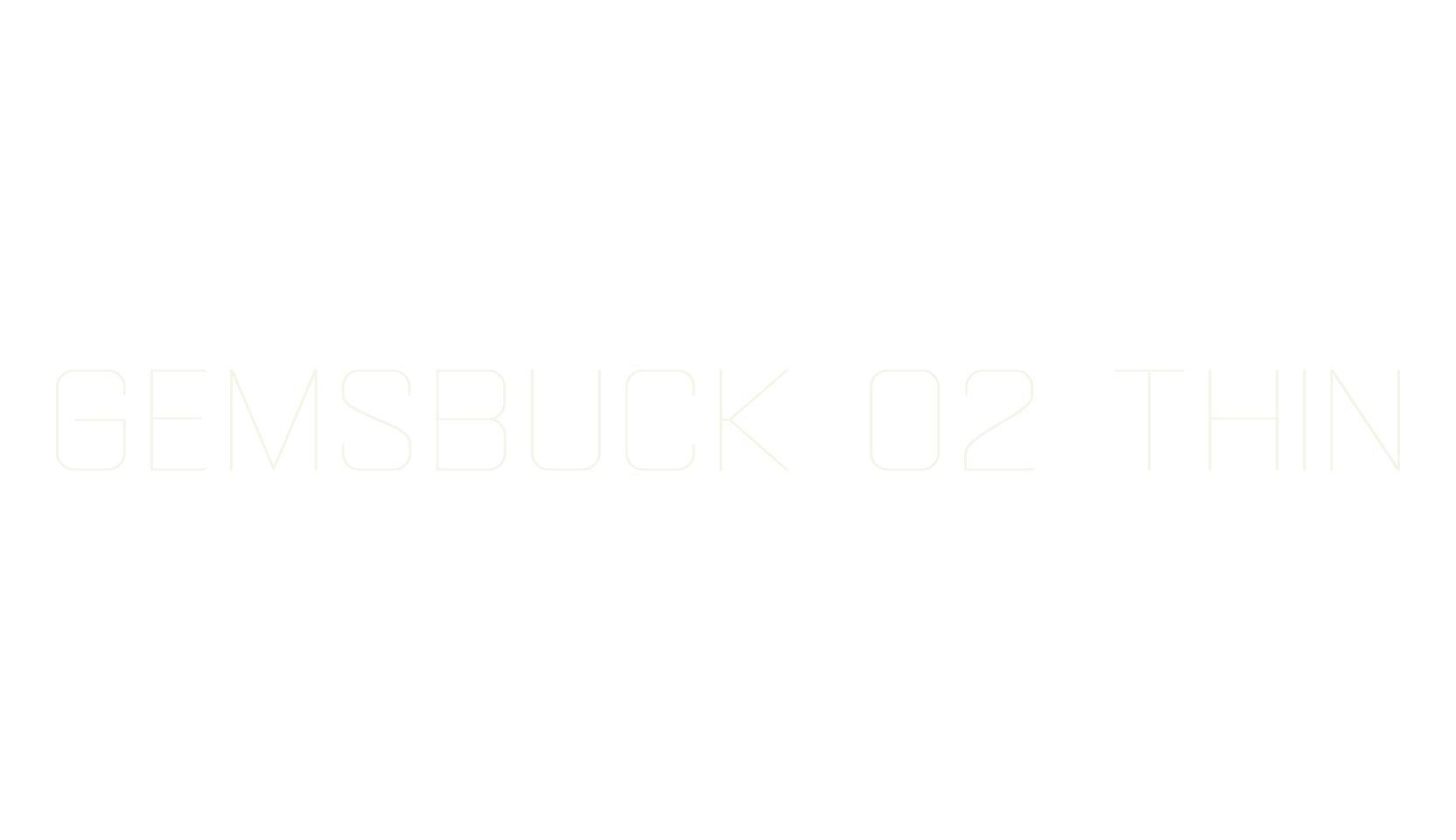 Gemsbuck 02 Thin, thin font preview
