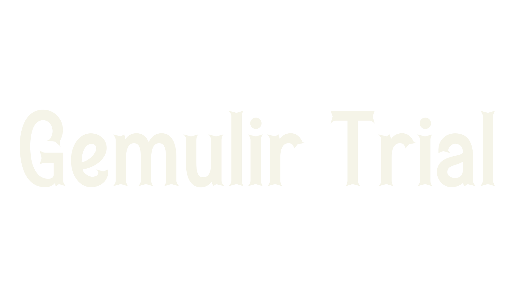 Gemulir Trial, sans serif font preview