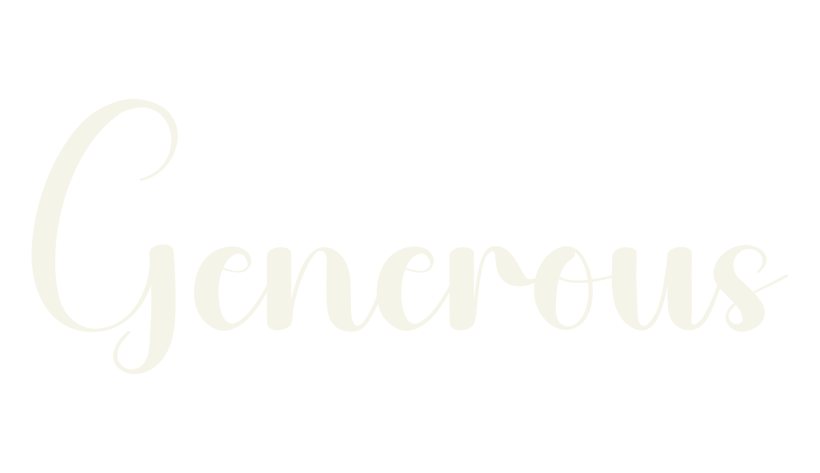 Generous, calligraphy font preview