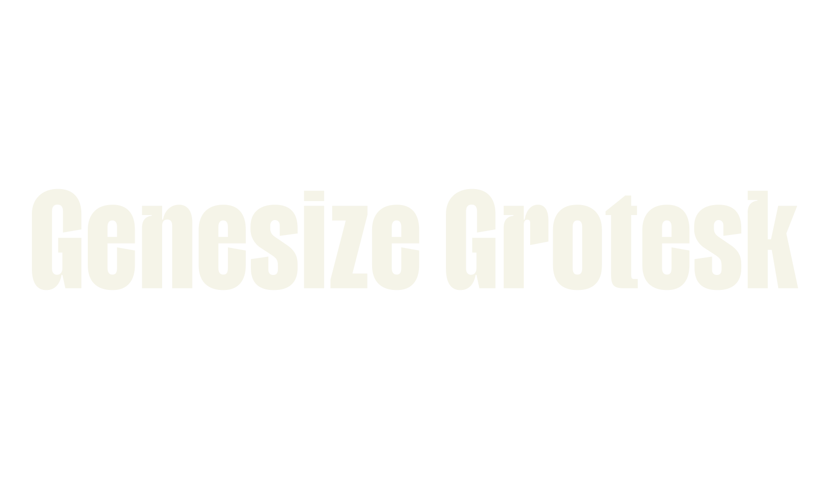 Genesize Grotesk, bold font preview