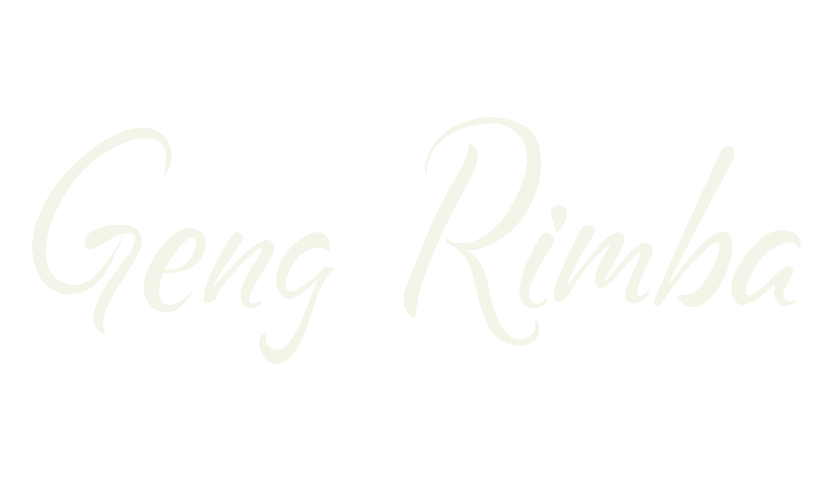 Geng Rimba, calligraphy font preview