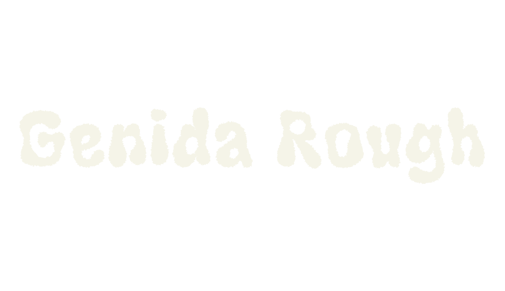 Genida Rough, weird font preview