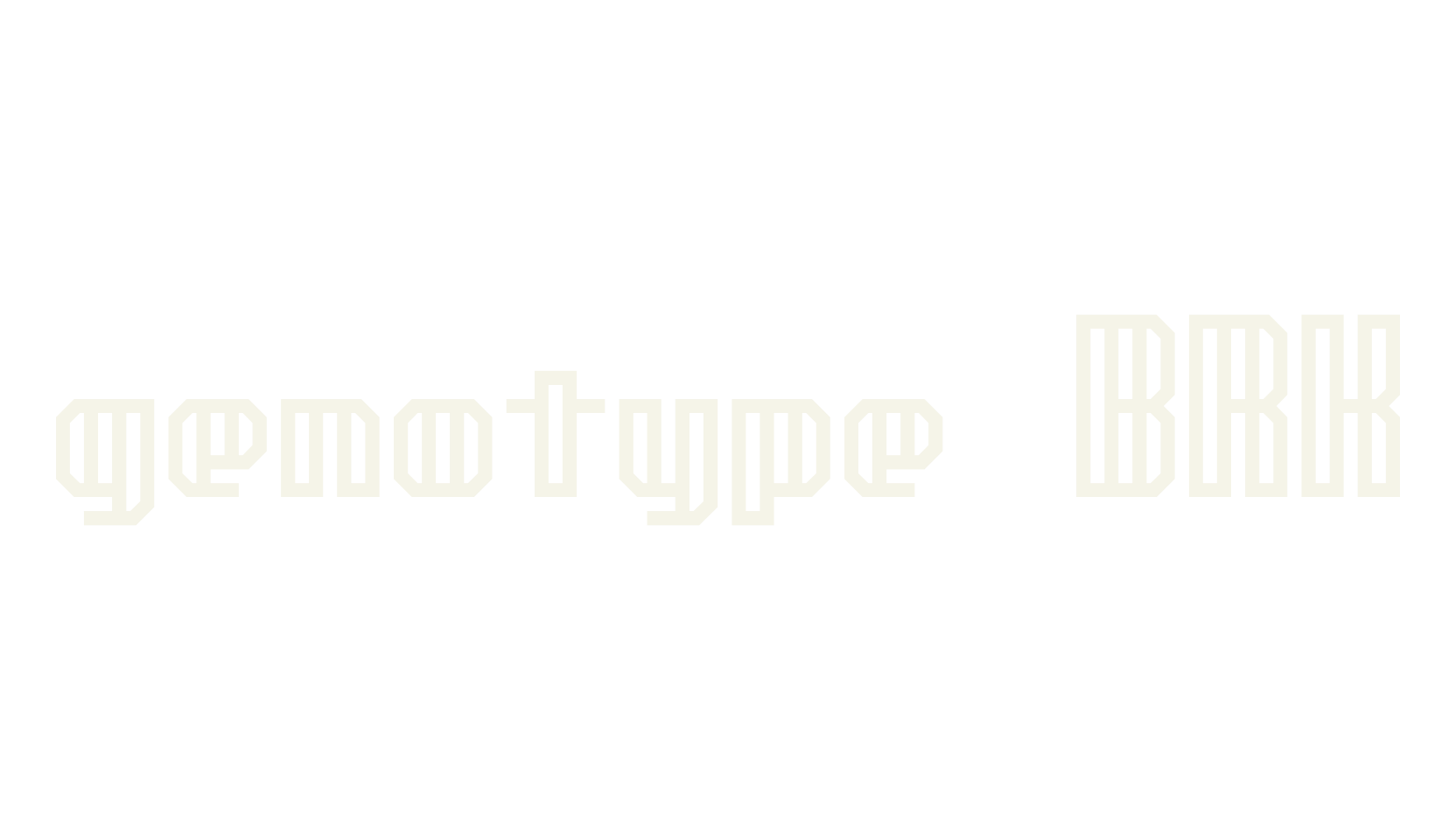 genotype BRK, display font preview