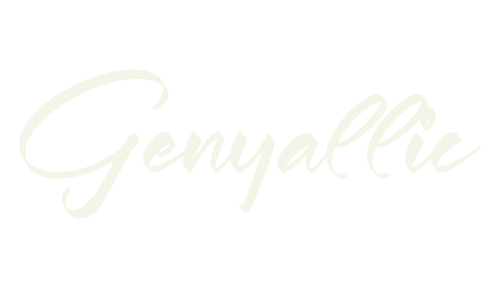 Genyallic, cursive font preview