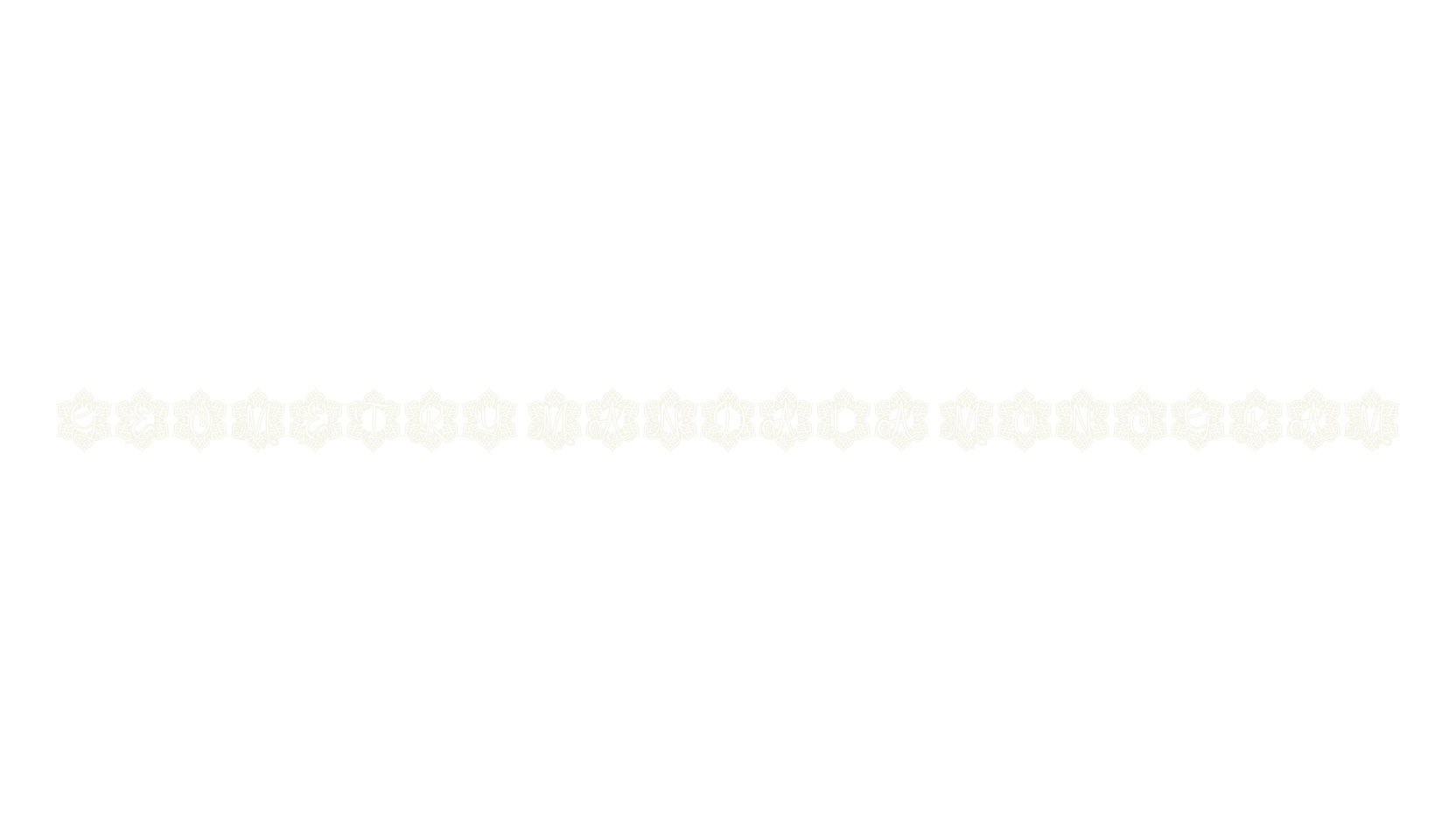 Geometry Mandala Monogram, mandala font preview