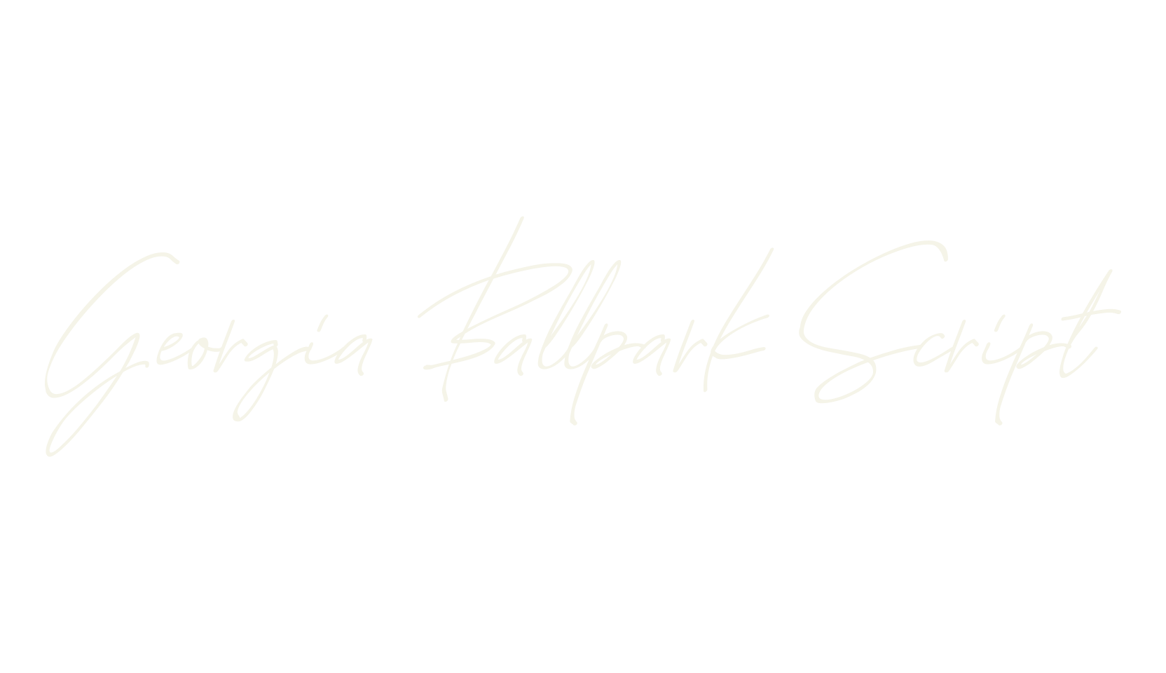 Georgia Ballpark Script, thin font preview