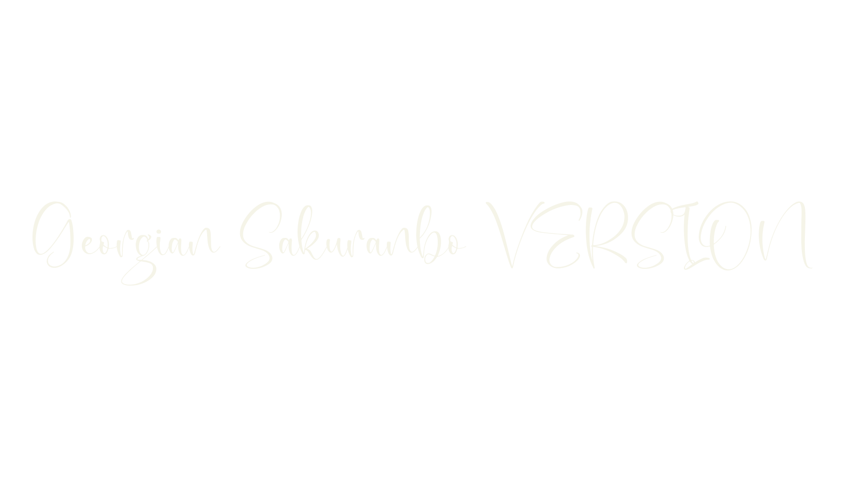 Georgian Sakuranbo VERSION, script font preview