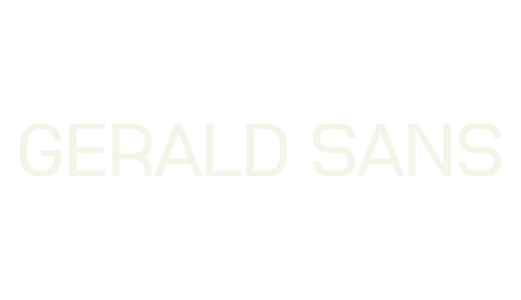 Gerald Sans, sans serif font preview
