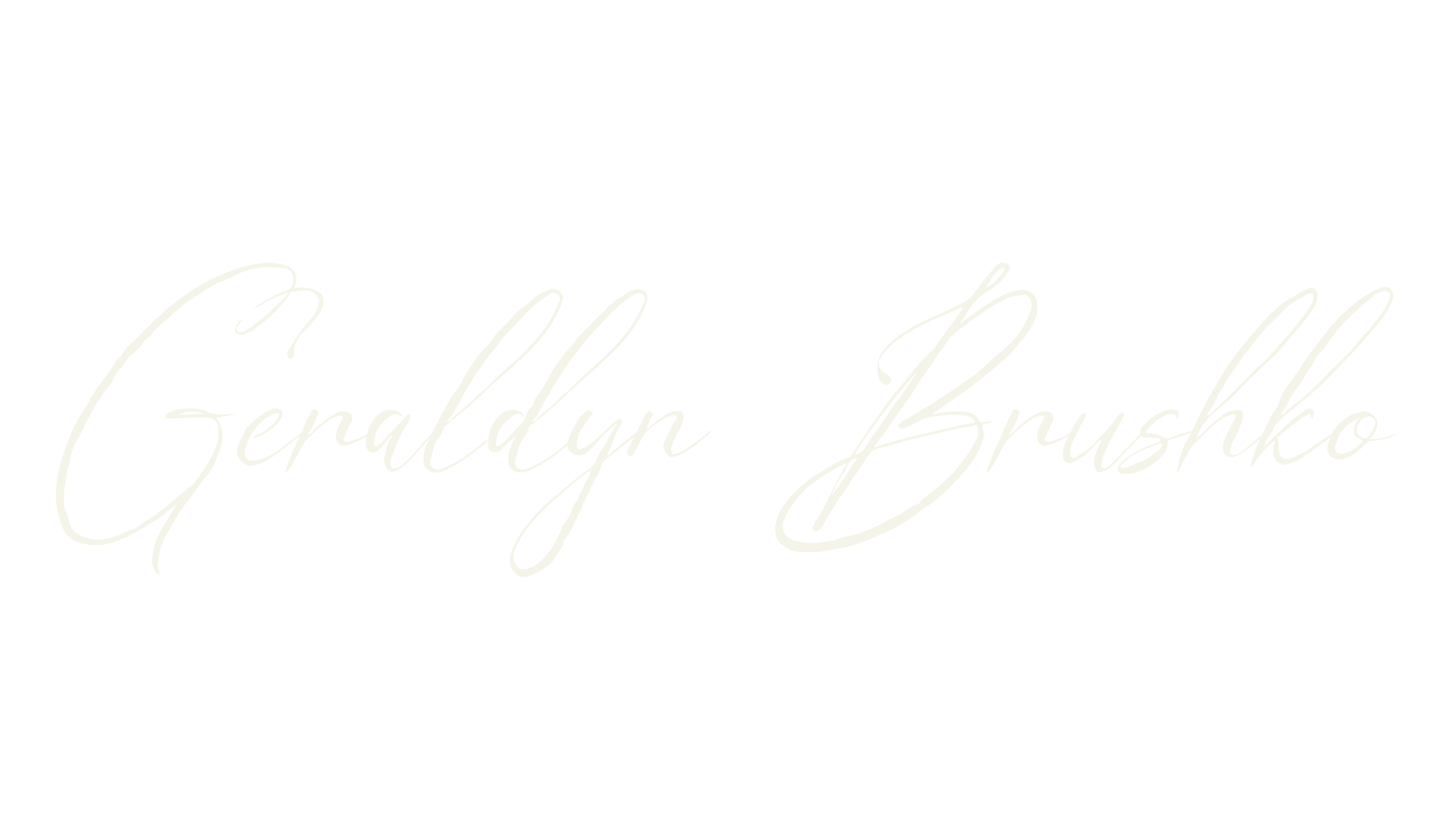 Geraldyn Brushko, calligraphy font preview