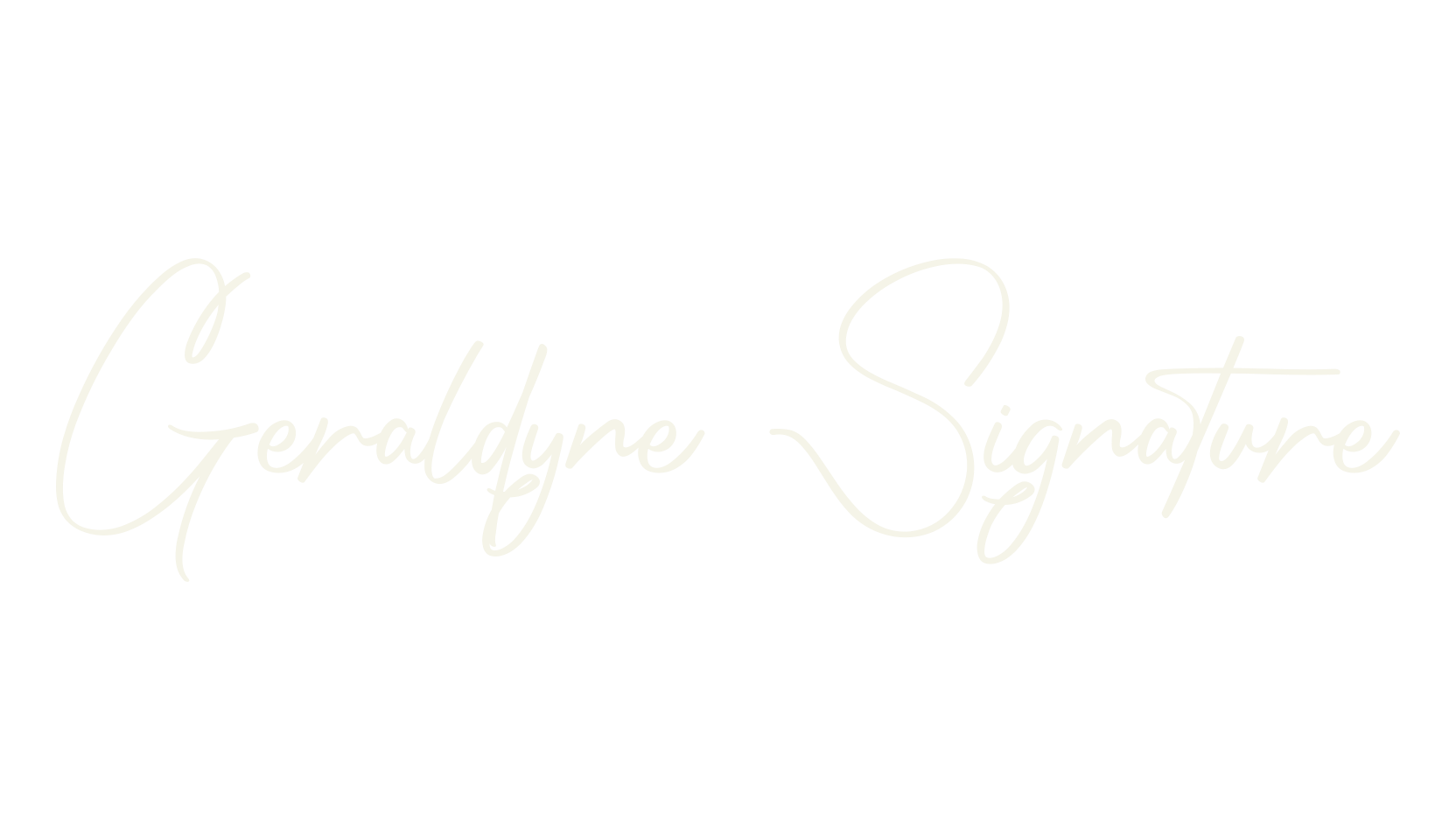 Geraldyne Signature, signature font preview