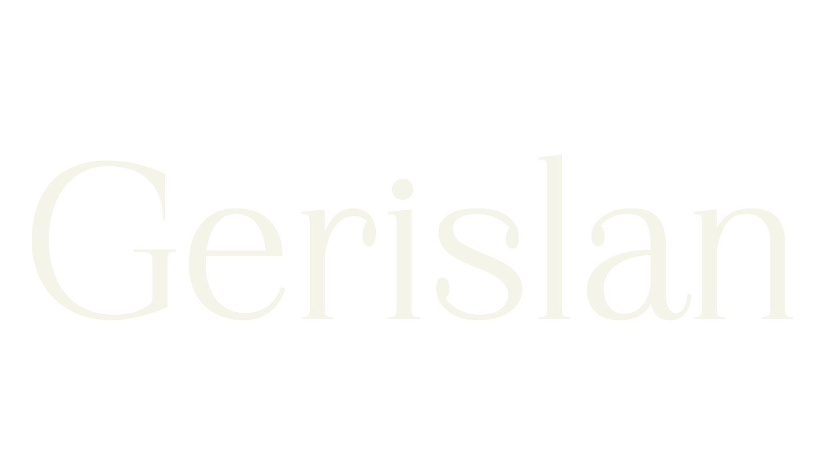 Gerislan, serif font preview