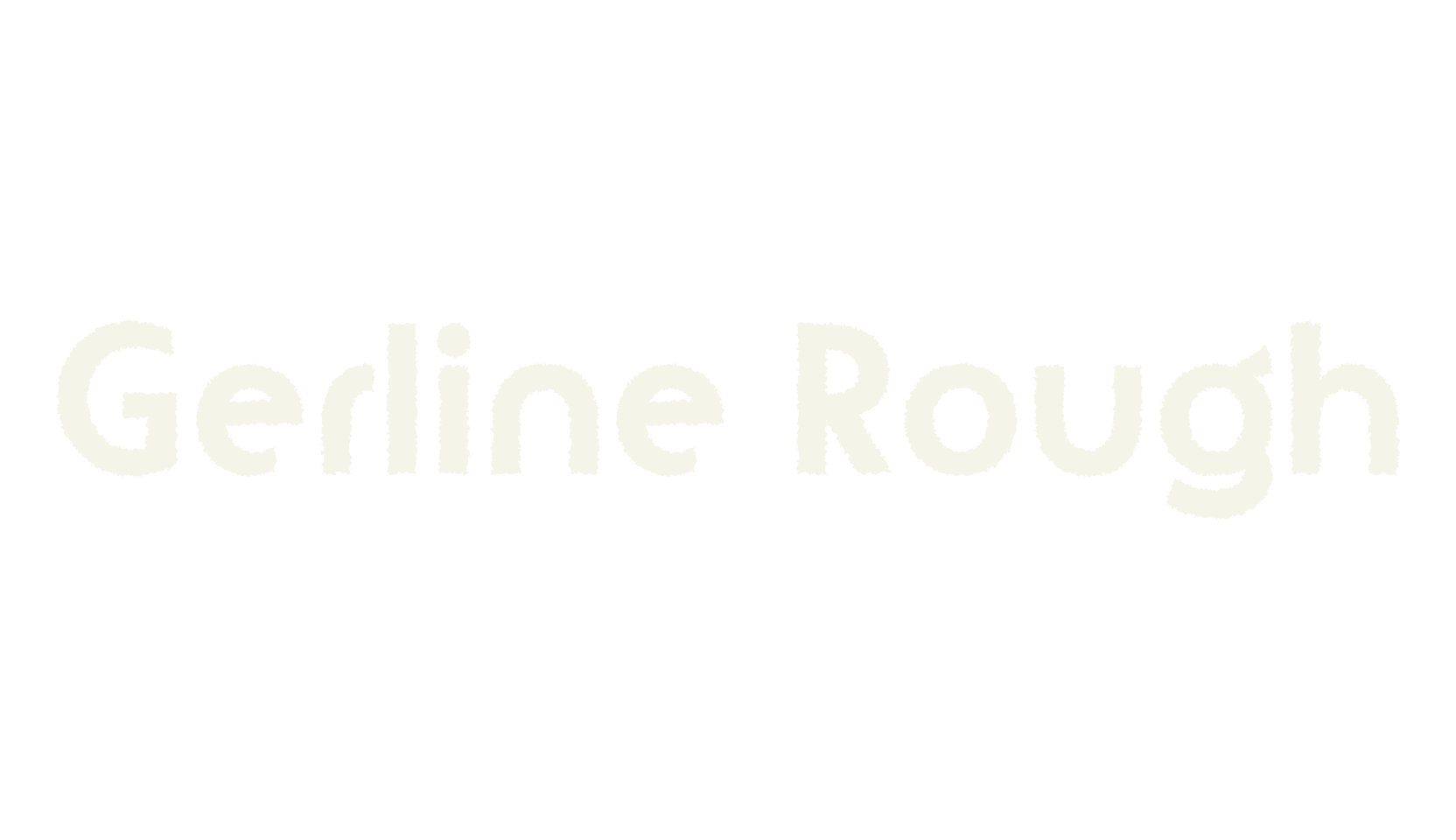 Gerline Rough, poster font preview