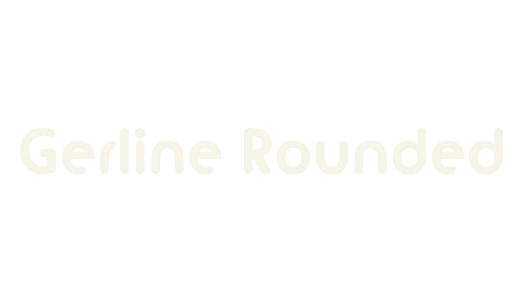 Gerline Rounded, rounded font preview