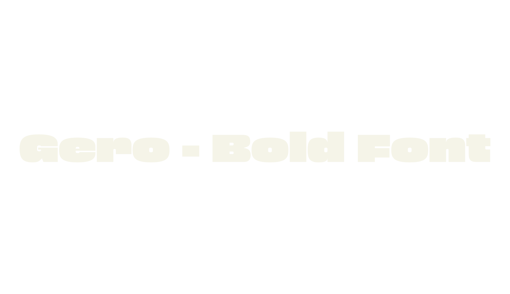Gero - Bold Font, bold font preview