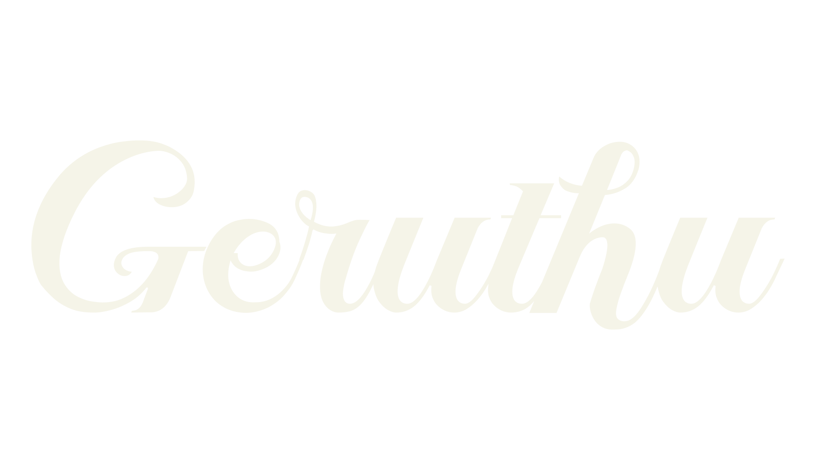 Geruthu, cursive font preview