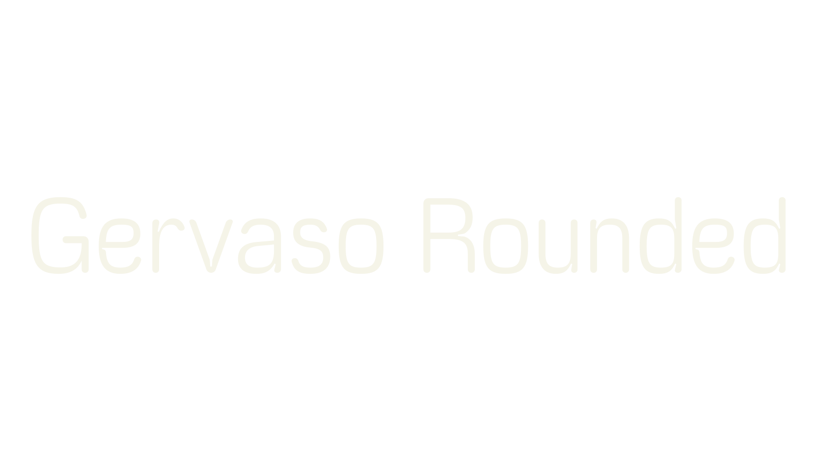Gervaso Rounded, rounded font preview