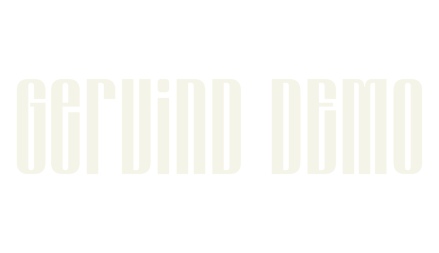 Gervind DEMO, condensed font preview