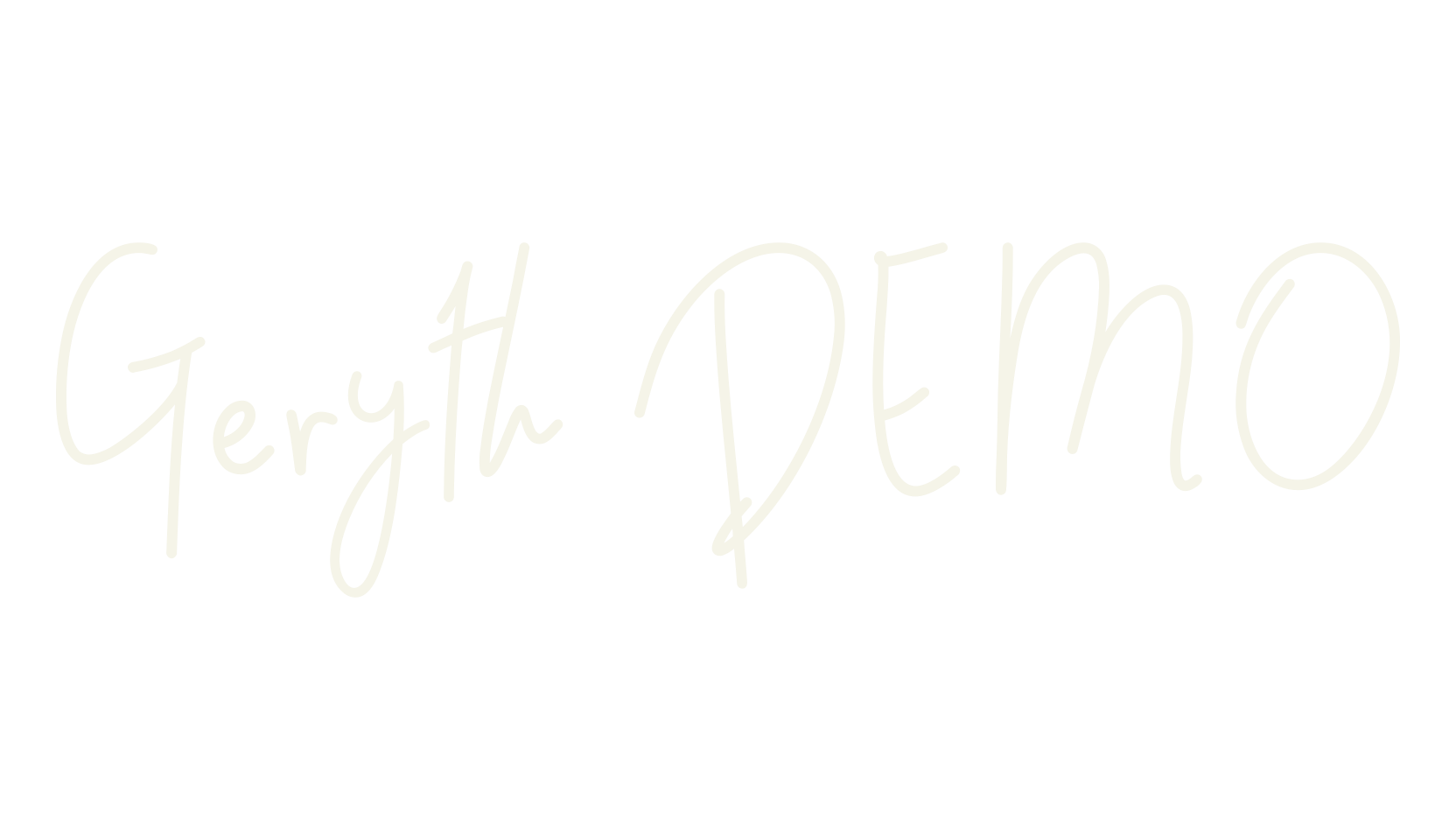 Geryth DEMO, handwriting font preview