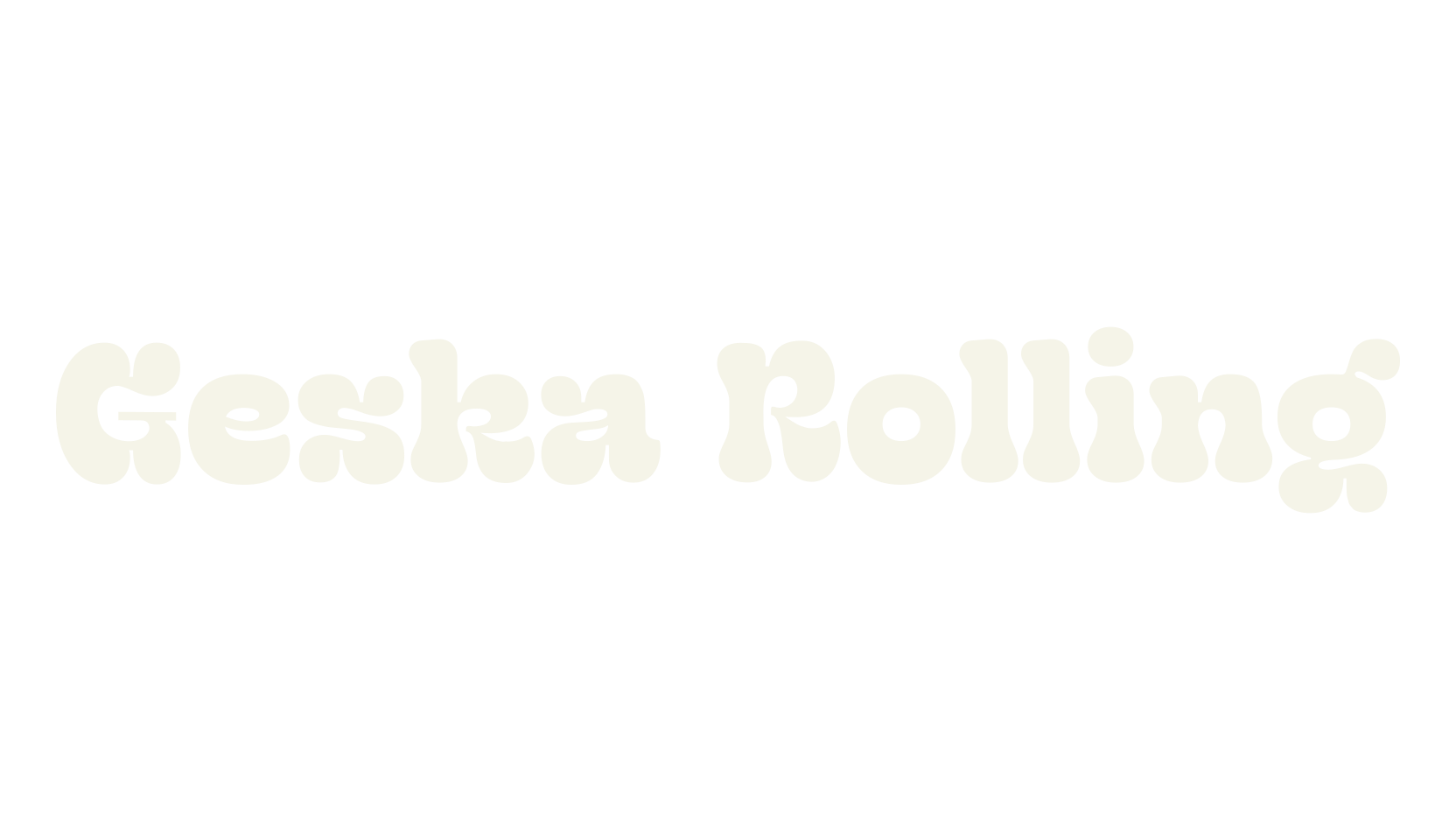 Geska Rolling, funky font preview