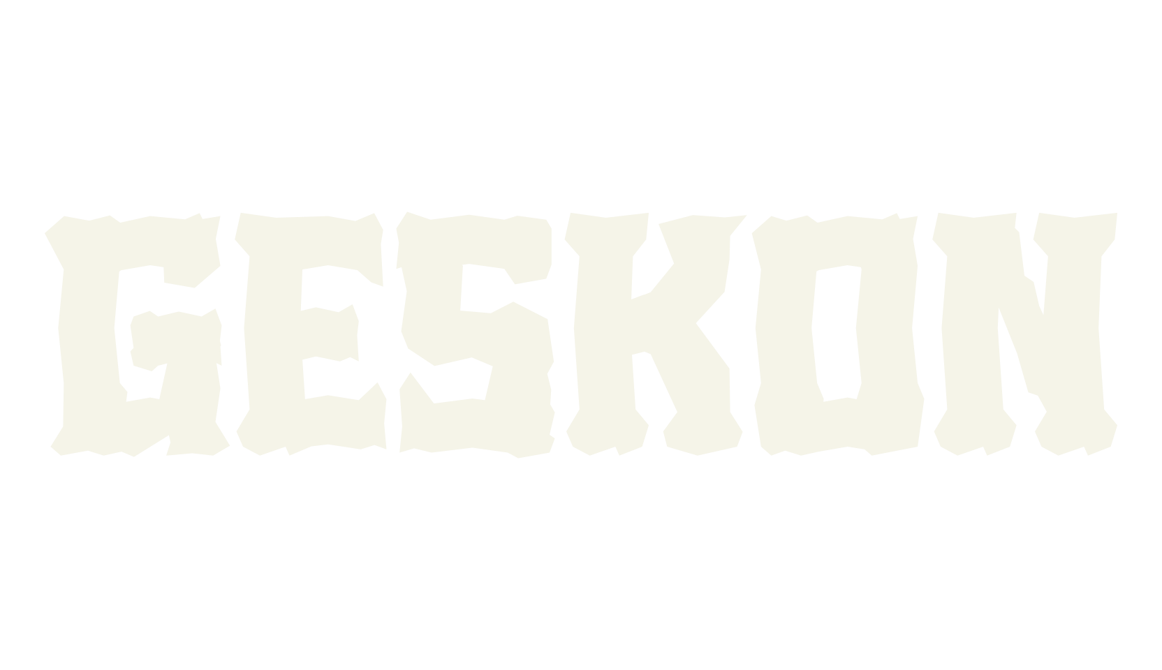 GESKON, halloween font preview