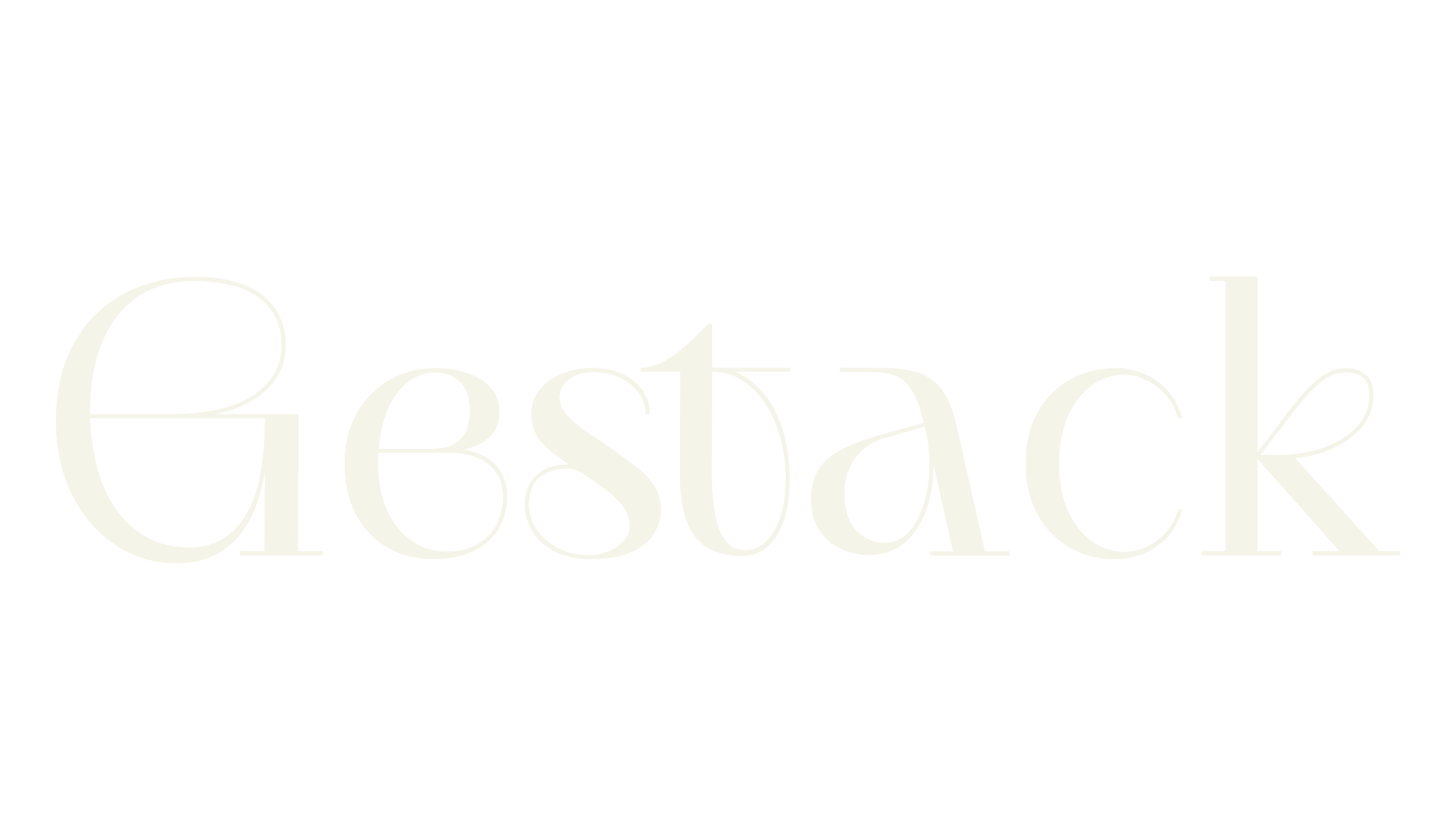 Gestack, serif font preview