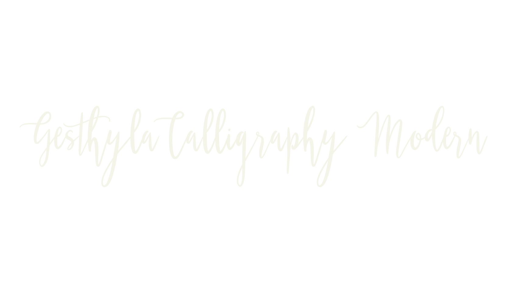 Gesthyla Calligraphy Modern, fashion script font preview