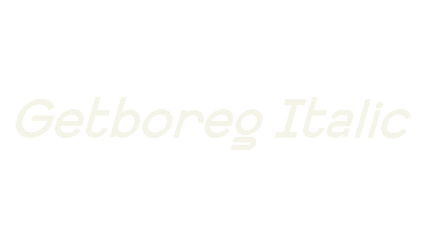Getboreg Italic, heading font preview