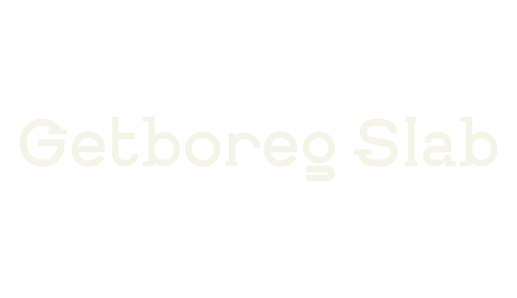 Getboreg Slab, esport font preview