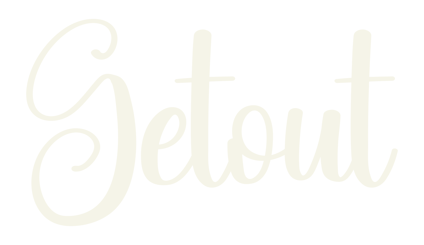 Getout, calligraphy font preview