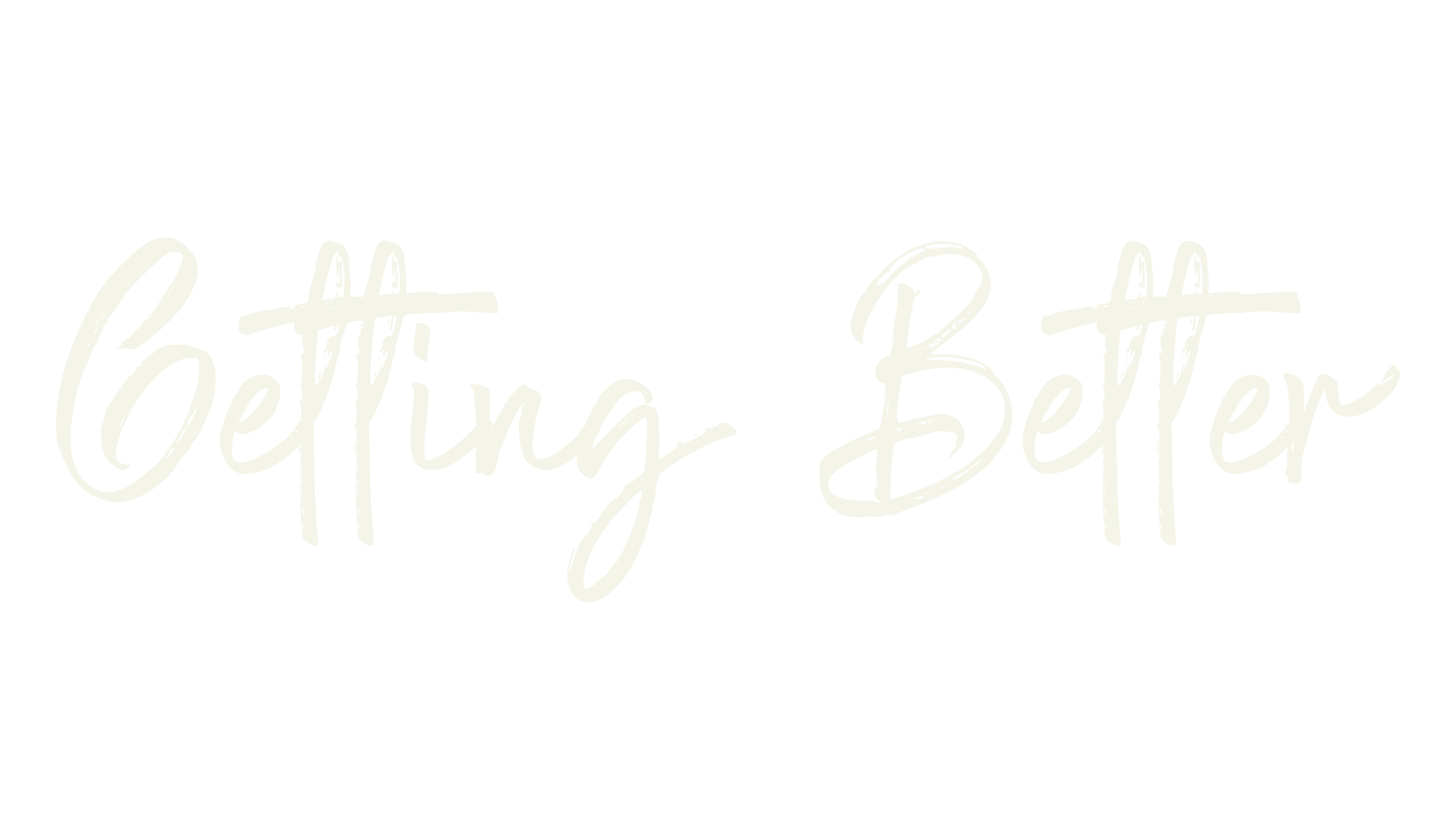Getting Better, cursive font preview