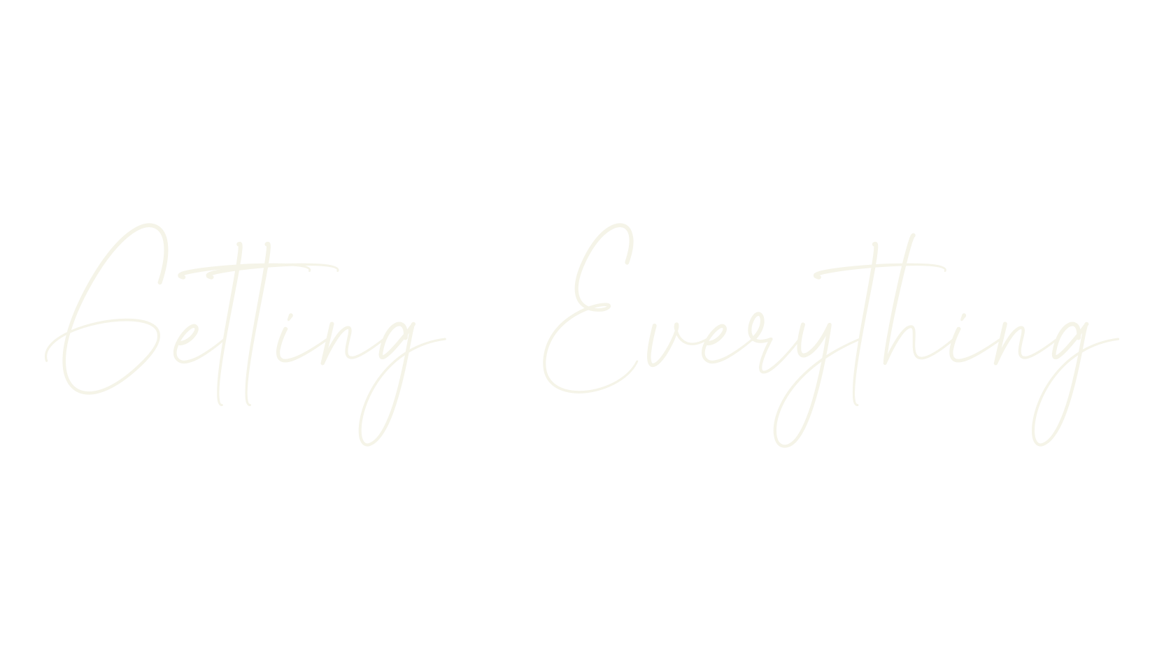 Getting Everything, calligraphy font preview